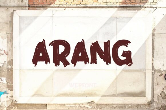 Arang: A Bold and Rugged Display Font