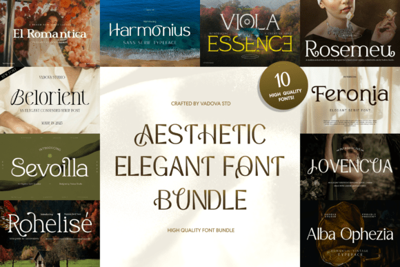 Discover the Aesthetic Elegant Font Bundle