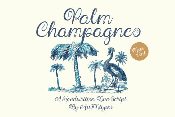 Discover the Elegance of Palm Champagne Font