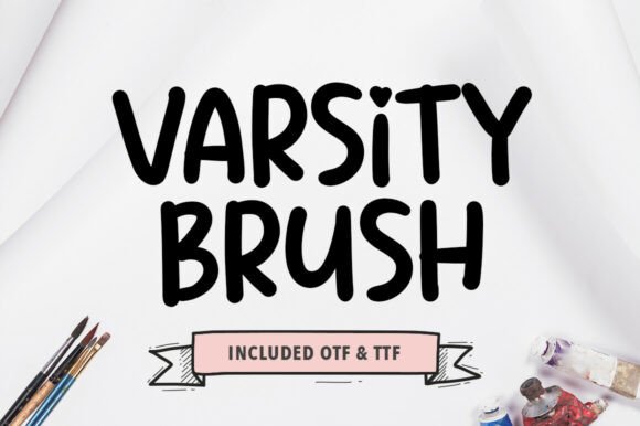 Embrace the Playful Charm of Varsity Brush: A Font for Bold and Friendly Designs