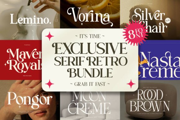 Exclusive Serif Retro Bundle: A Versatile Font Collection for Timeless Design