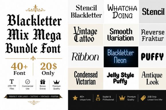 Explore the Versatile Blackletter Mix Mega Bundle