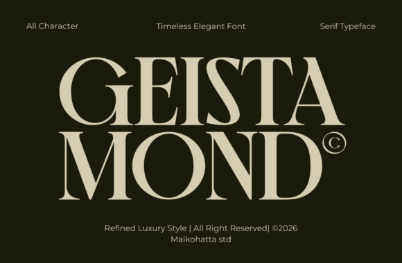 Geista Mond: A Timeless Luxury Serif Font for Elegant Design Projects