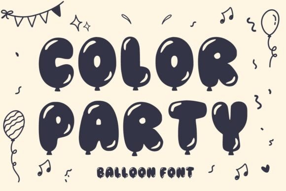 Get Creative with Color Party Font