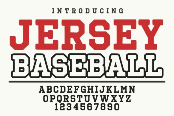 Jersey Baseball: A Bold and Authentic Varsity Sports Font
