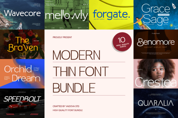 Modern Thin Bundle: Elevating Contemporary Design with Refined Typography