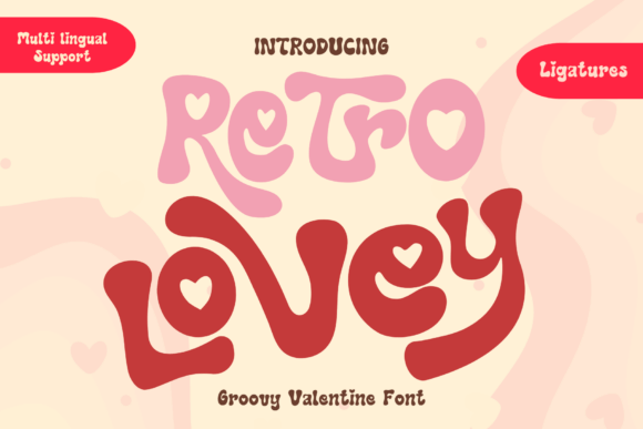 Retro Lovey: A Playful and Authentic Valentine’s Day Display Font