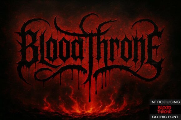 Unleash Creativity with Blood Throne Font