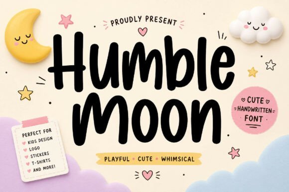 Unleash Your Creativity with Humble Moon: A Bold and Playful Handwritten Display Font