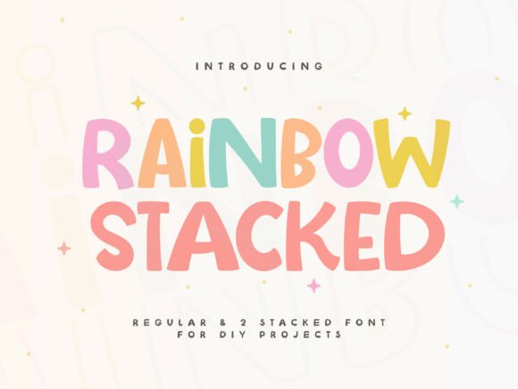 Unlock Creativity with Rainbow Stacked Font